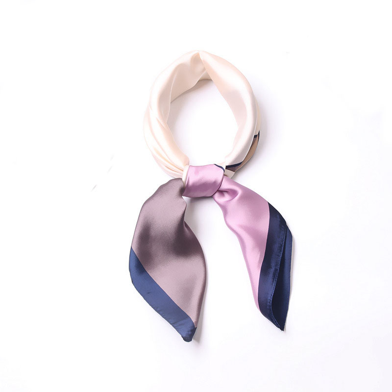 FS000531 ALLCH 70*70cm Women Satin Scarf Big Square Style Fashion Ladies Silk Feeling Colorful Uniform Accessory Neck Square Scarf