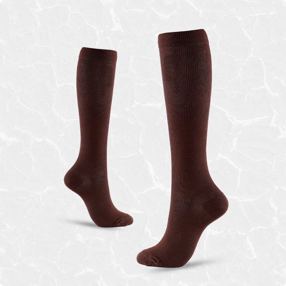AL001121 Hot Sale Comfortable Nylon Quick Dry Knee High Running Sport Travel Unisex Solid Multi Color Compression Socks - Image 6