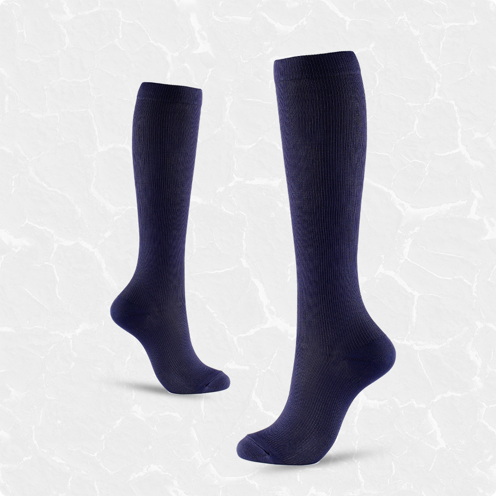 AL001121 Hot Sale Comfortable Nylon Quick Dry Knee High Running Sport Travel Unisex Solid Multi Color Compression Socks - Image 7