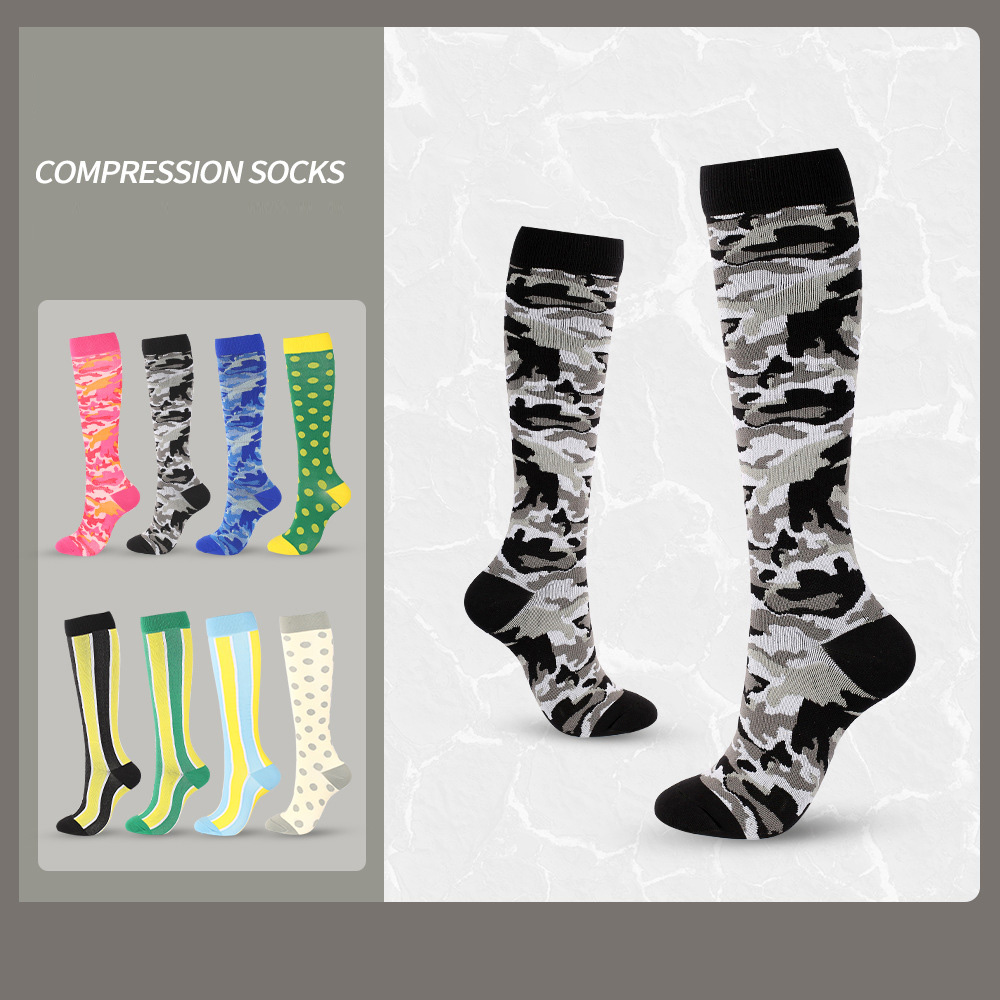 AL001122 QUICK DRY Nurse Running Cycling Travel Socks Knitting Pattern Long Sport Fitness Socks Compression Stockings Socks - Image 3
