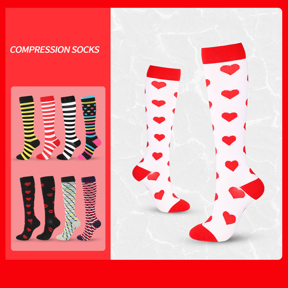 AL001122 QUICK DRY Nurse Running Cycling Travel Socks Knitting Pattern Long Sport Fitness Socks Compression Stockings Socks - Image 4