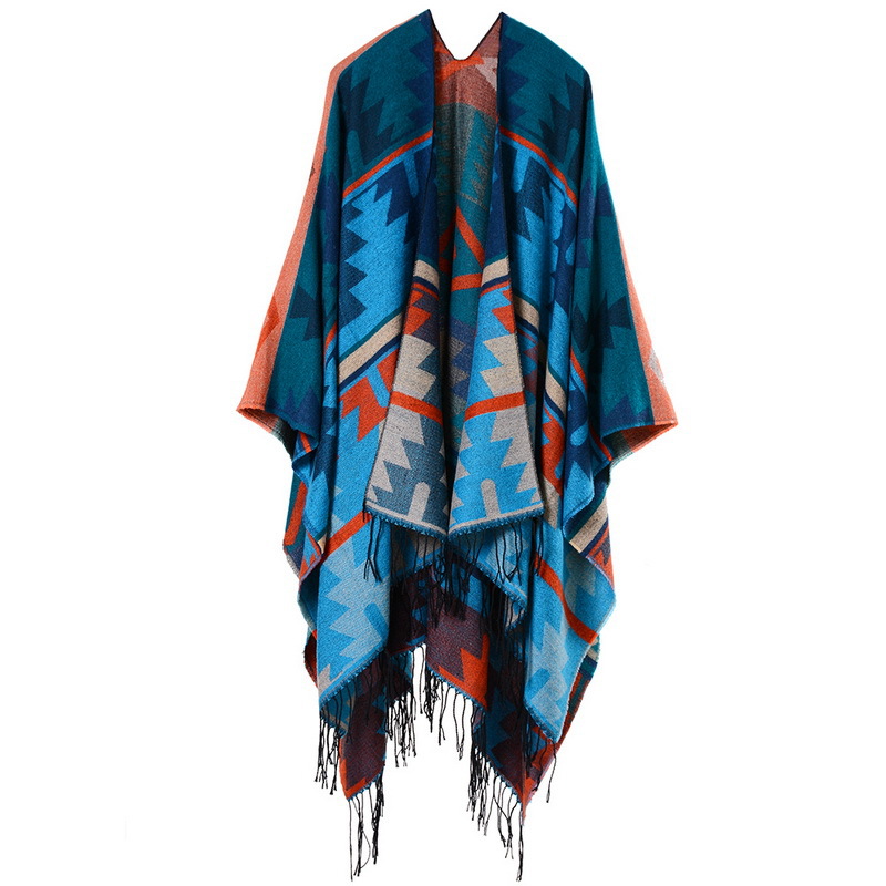FS000987 ALLCH Women Wrap Cape Cardigan Shawl