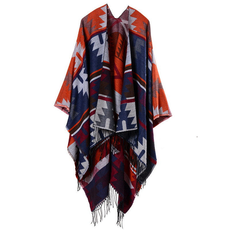 FS000987 ALLCH Women Wrap Cape Cardigan Shawl - Image 4