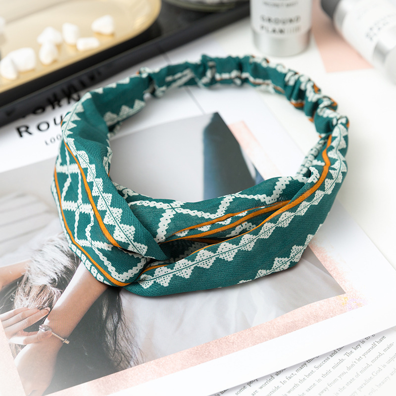 AL000964 Sweet Print Retro Headband - Image 4