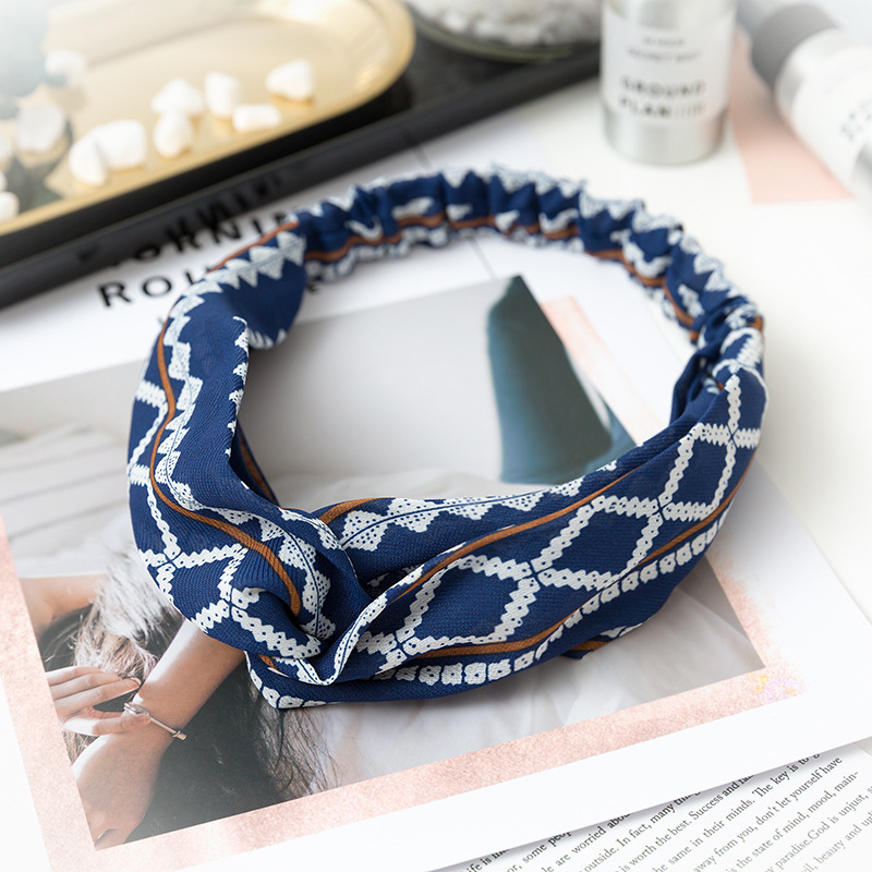 AL000964 Sweet Print Retro Headband - Image 5