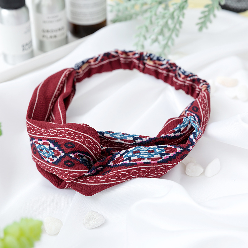AL000964 Sweet Print Retro Headband - Image 6