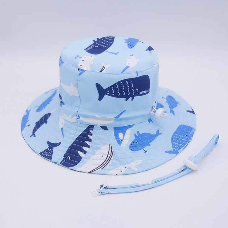 AL001437 ALLCH Boy's Whale Print Fishman Sun Hat - Image 2