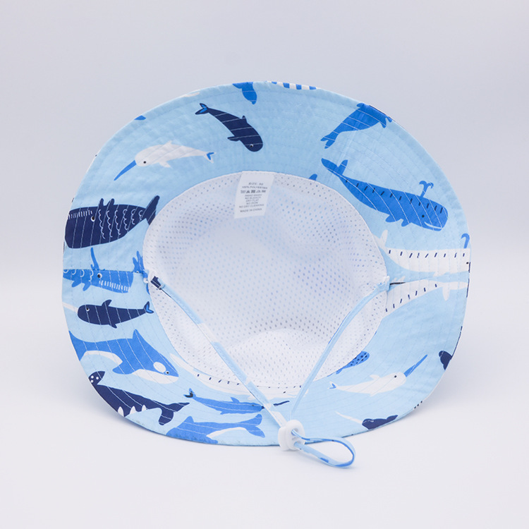 AL001437 ALLCH Boy's Whale Print Fishman Sun Hat - Image 4