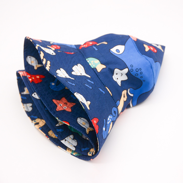AL001438 ALLCH Boy's Ocean Animals Print Fishman Sun Hat - Image 6