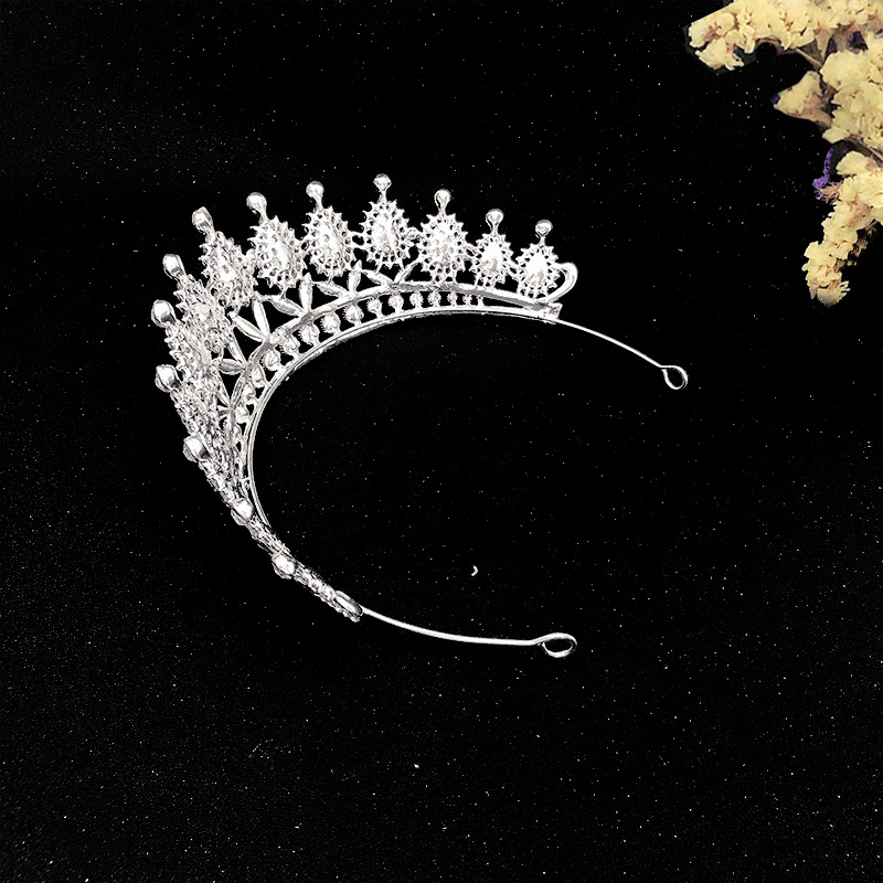 AL001516 ALLCH Tiaras Rhinestone Wedding Crown - Image 3