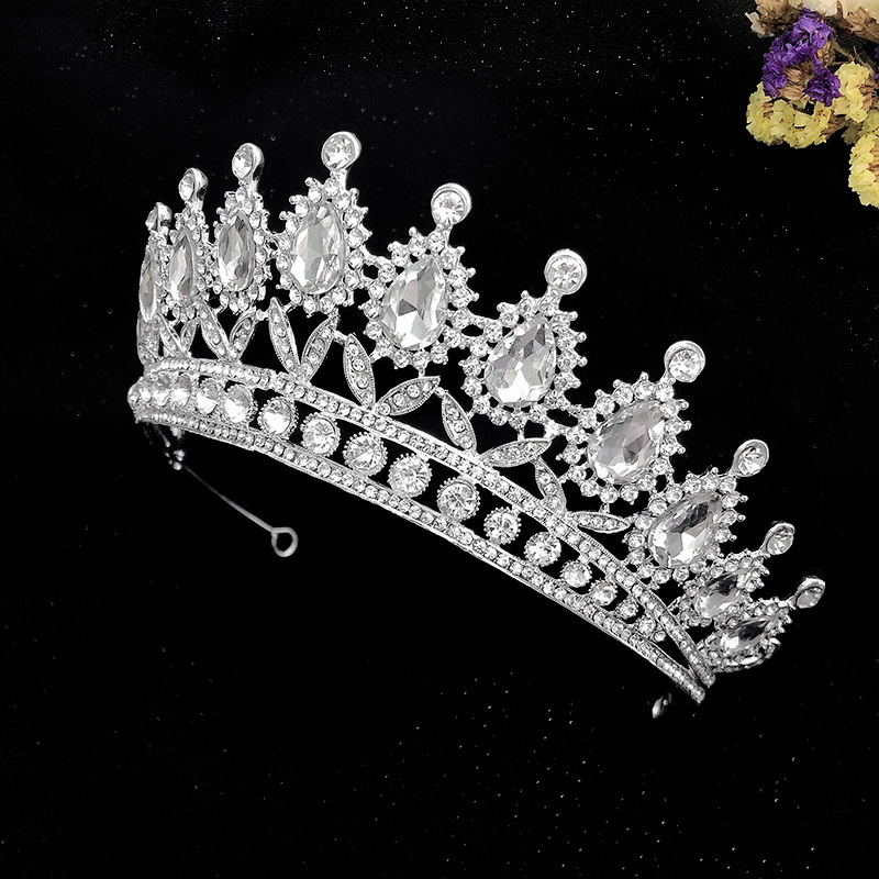 AL001516 ALLCH Tiaras Rhinestone Wedding Crown - Image 5