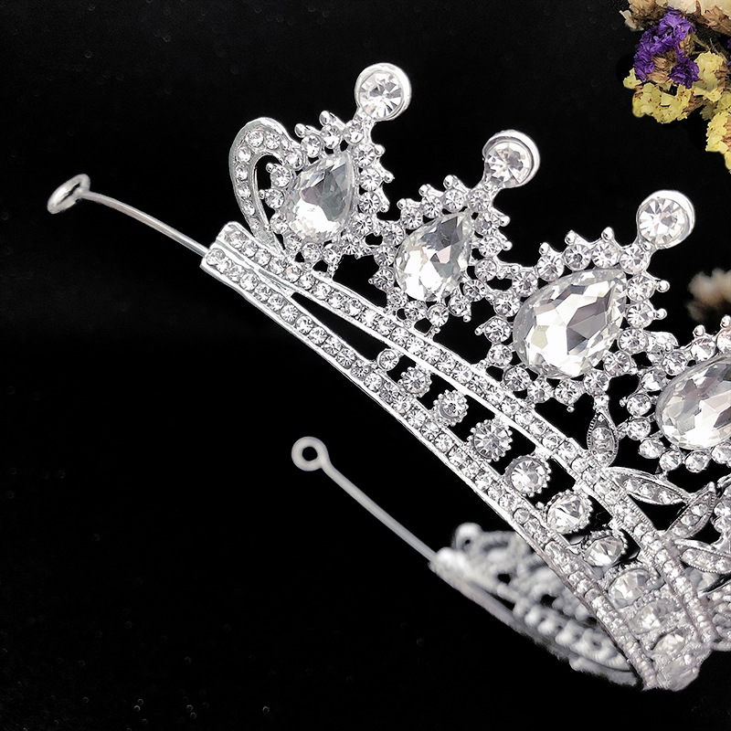 AL001516 ALLCH Tiaras Rhinestone Wedding Crown - Image 6