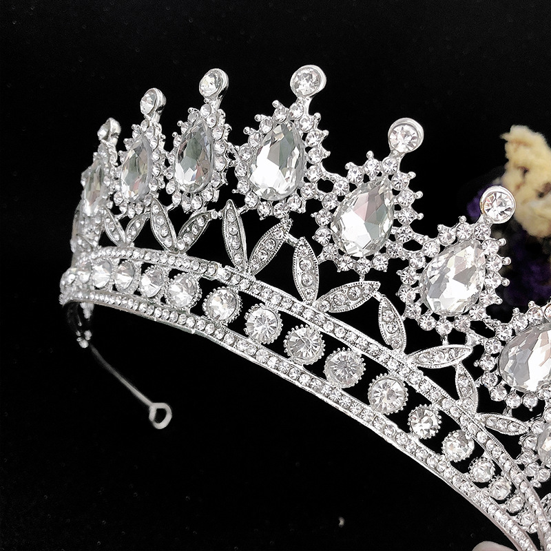 AL001516 ALLCH Tiaras Rhinestone Wedding Crown - Image 7