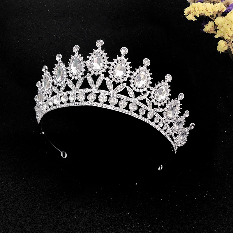 AL001516 ALLCH Tiaras Rhinestone Wedding Crown - Image 8