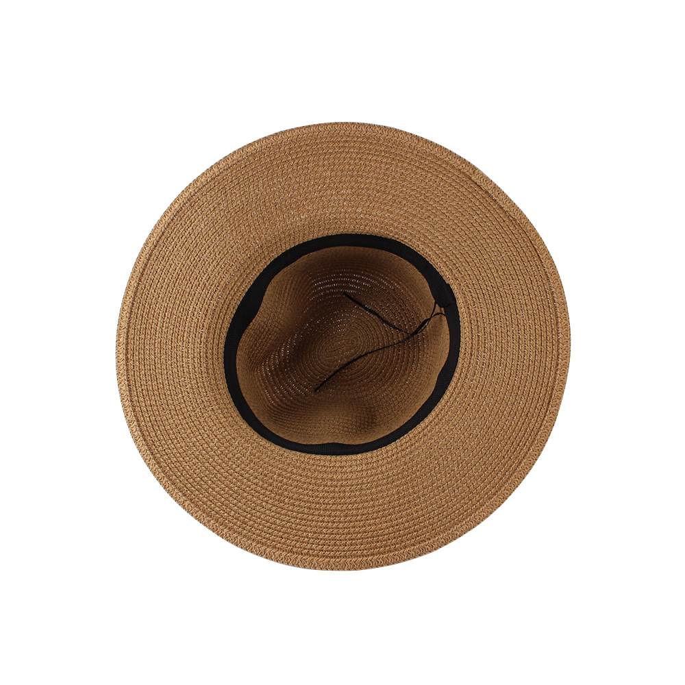 AL000805 ALLCH Women Paper Straw Belt Band Panama Hat - Image 3