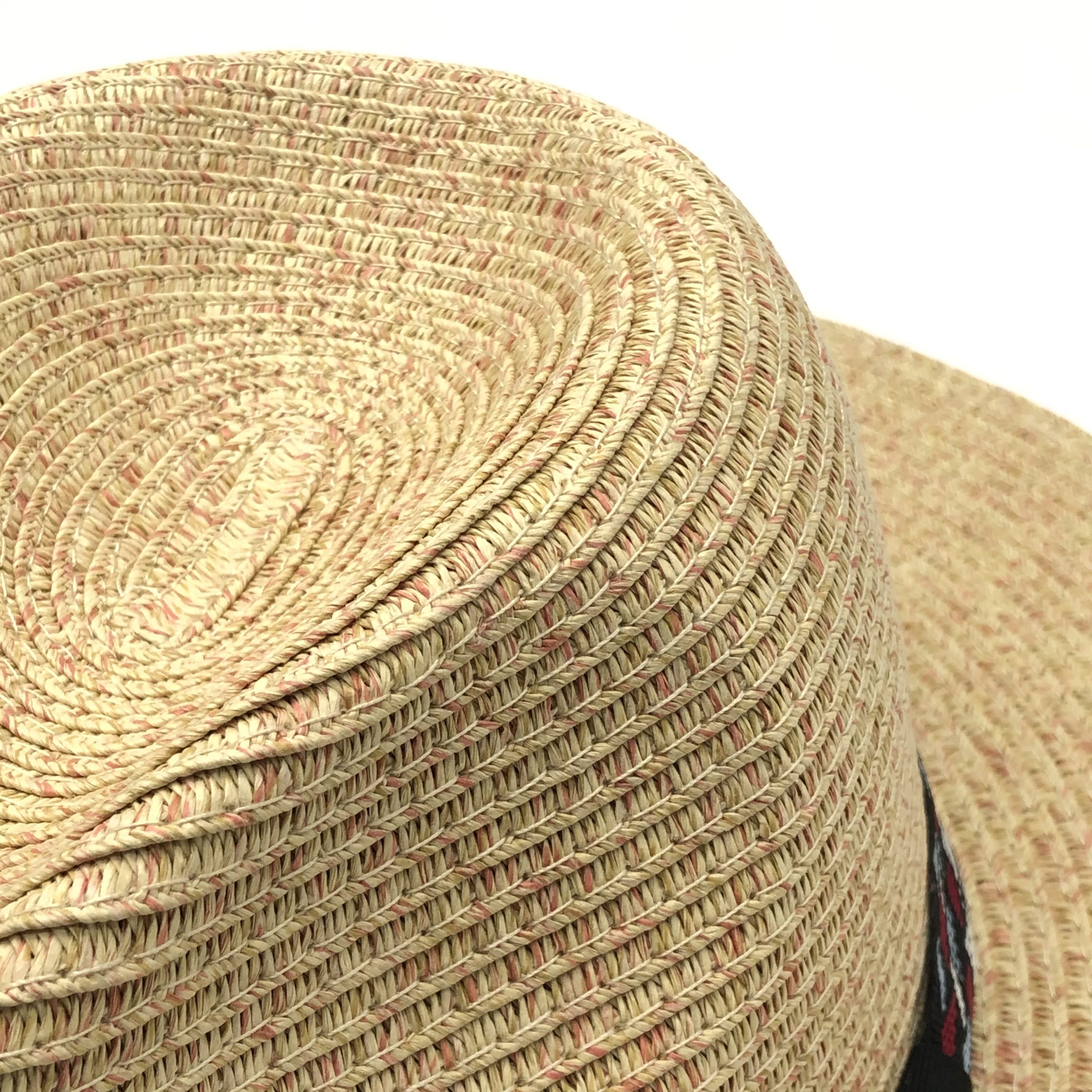 AL000306 ALLCH Women Paper Straw Panama Hat with Band - Image 5