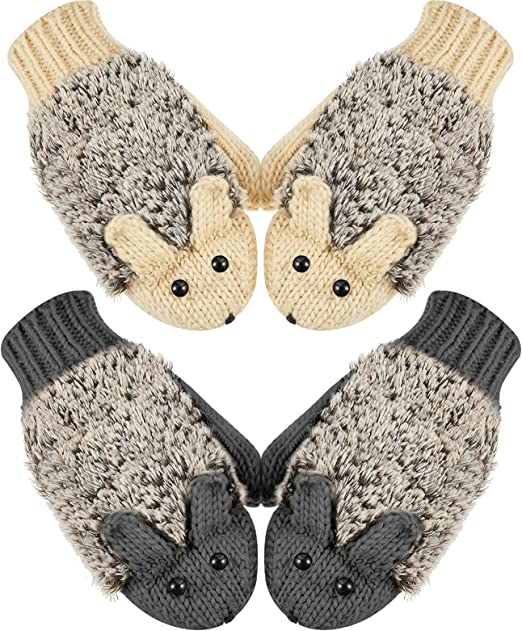 AL001469 ALLCH Animal Knitted Mittens Women Gloves
