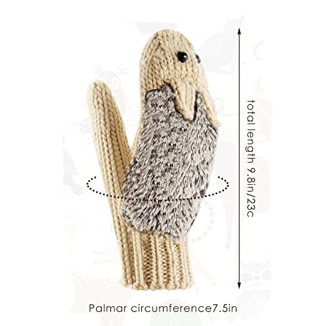 AL001469 ALLCH Animal Knitted Mittens Women Gloves - Image 4