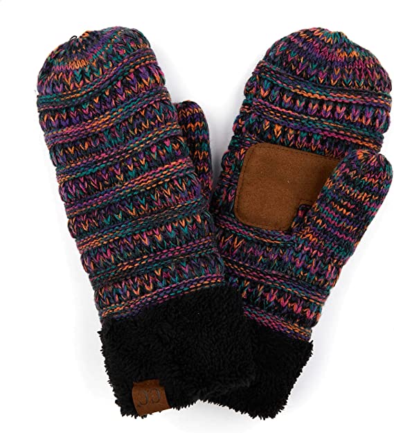 AL001210 ALLCH Women Snowflake Knit Mittens Thinsulate Fleece Lining Bruceriver