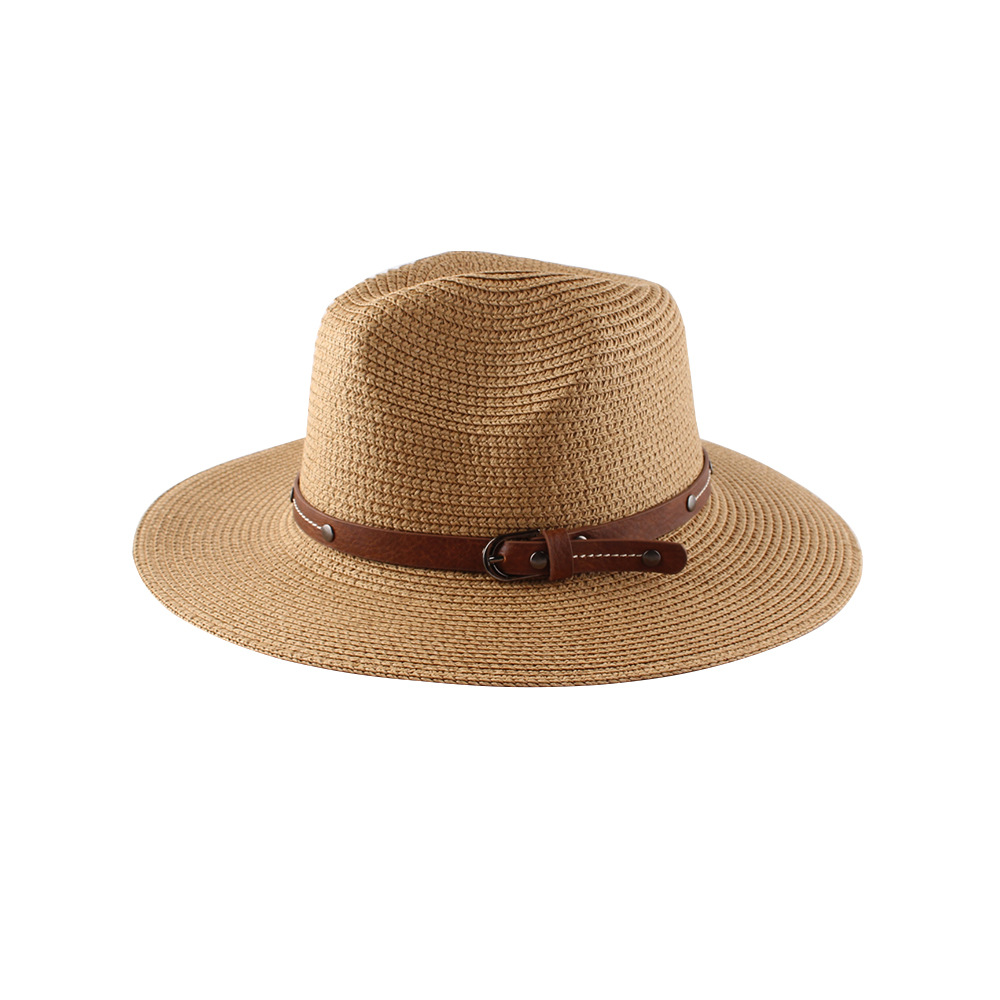 AL000805 ALLCH Women Paper Straw Belt Band Panama Hat