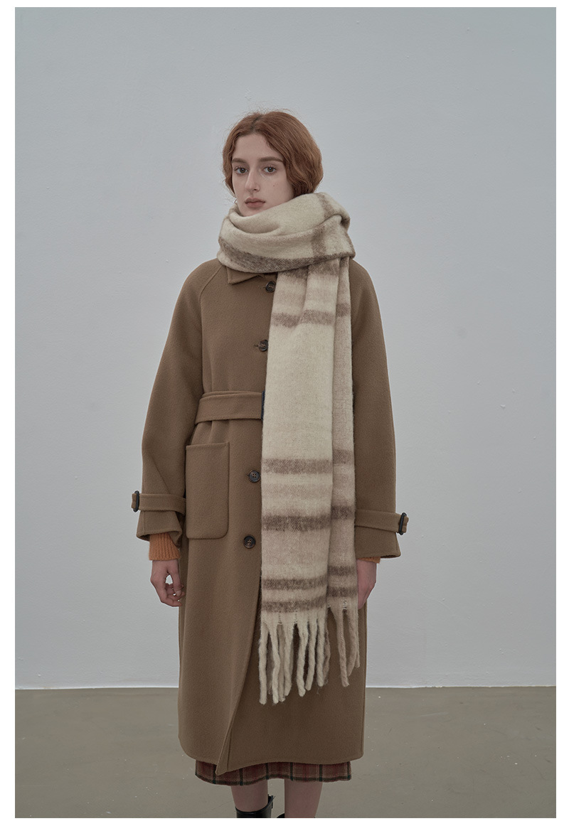 FS001387 ALLCH Classic Plaid Cashmere Scarf - Image 7