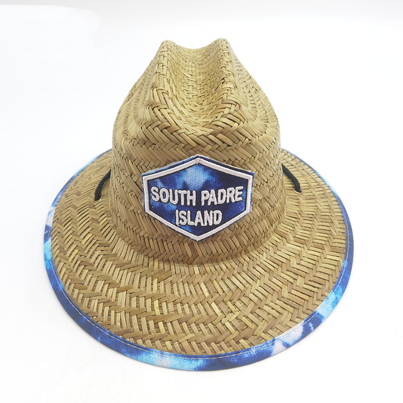 AL001088 ALLCH Uniex Lifeguard Straw Hat with Custom Print Fabric and Label - Image 2