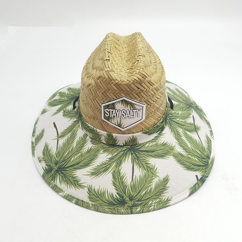 AL001088 ALLCH Uniex Lifeguard Straw Hat with Custom Print Fabric and Label - Image 3