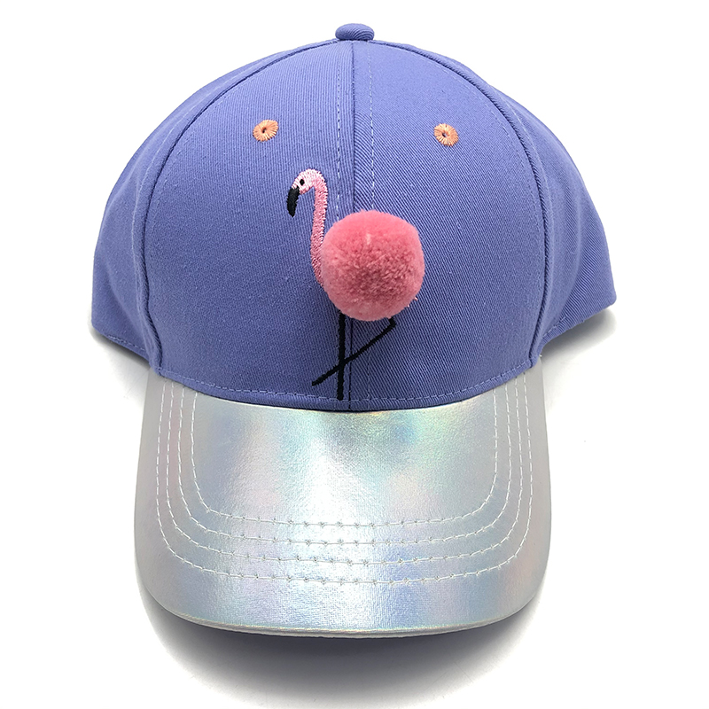 AL000414 Allch Girls 3D FlamingoTheme Kids Sports Caps
