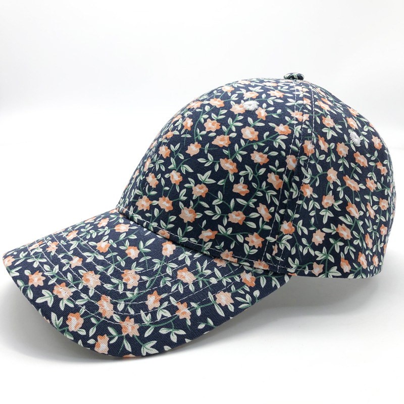 AL000510 ALLCH Girls Flower Print Kids Sports Caps Dad Hat