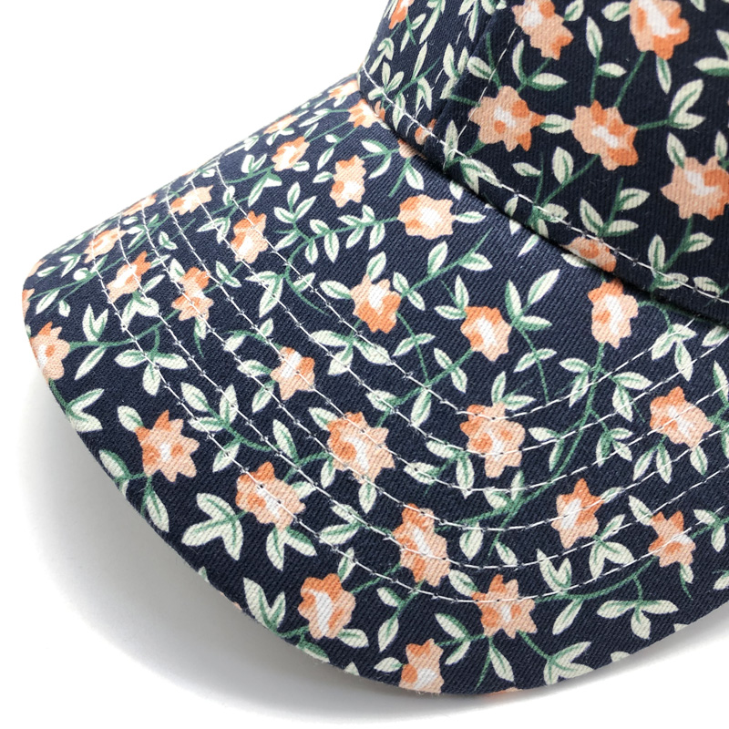 AL000510 ALLCH Girls Flower Print Kids Sports Caps Dad Hat - Image 2