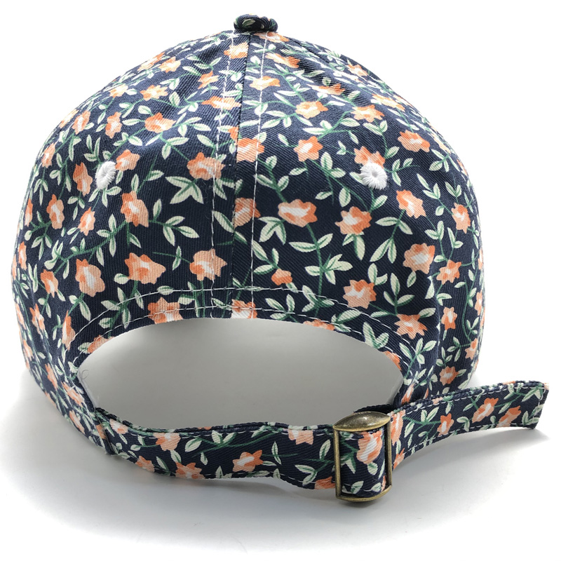 AL000510 ALLCH Girls Flower Print Kids Sports Caps Dad Hat - Image 4