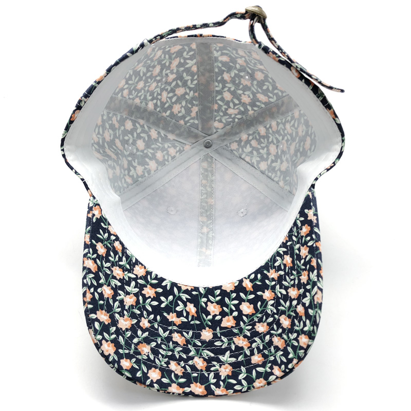 AL000510 ALLCH Girls Flower Print Kids Sports Caps Dad Hat - Image 3
