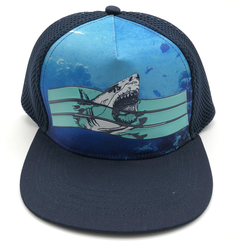 AL000681 Allch Kids Shark Theme Snap Back Baseball Cap
