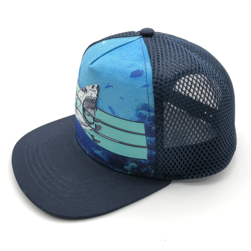 AL000681 Allch Kids Shark Theme Snap Back Baseball Cap - Image 2