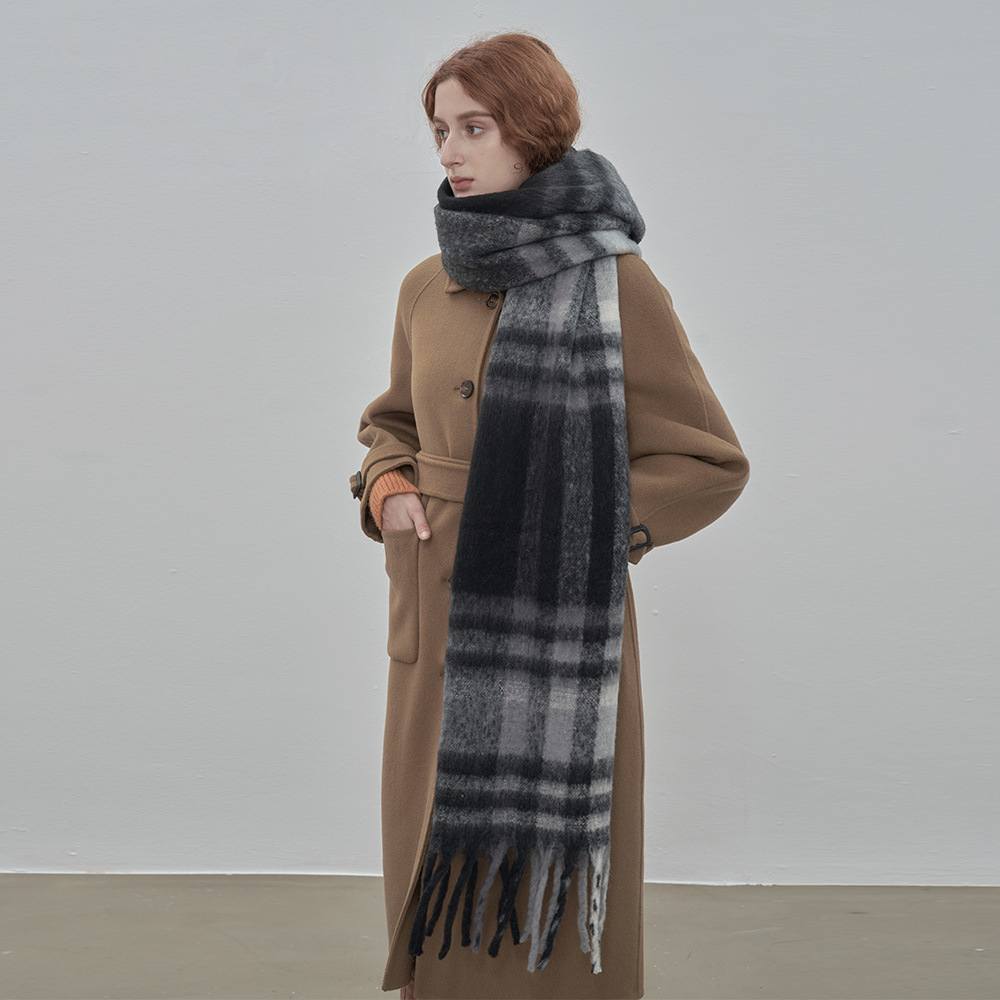 FS001387 ALLCH Classic Plaid Cashmere Scarf - Image 6