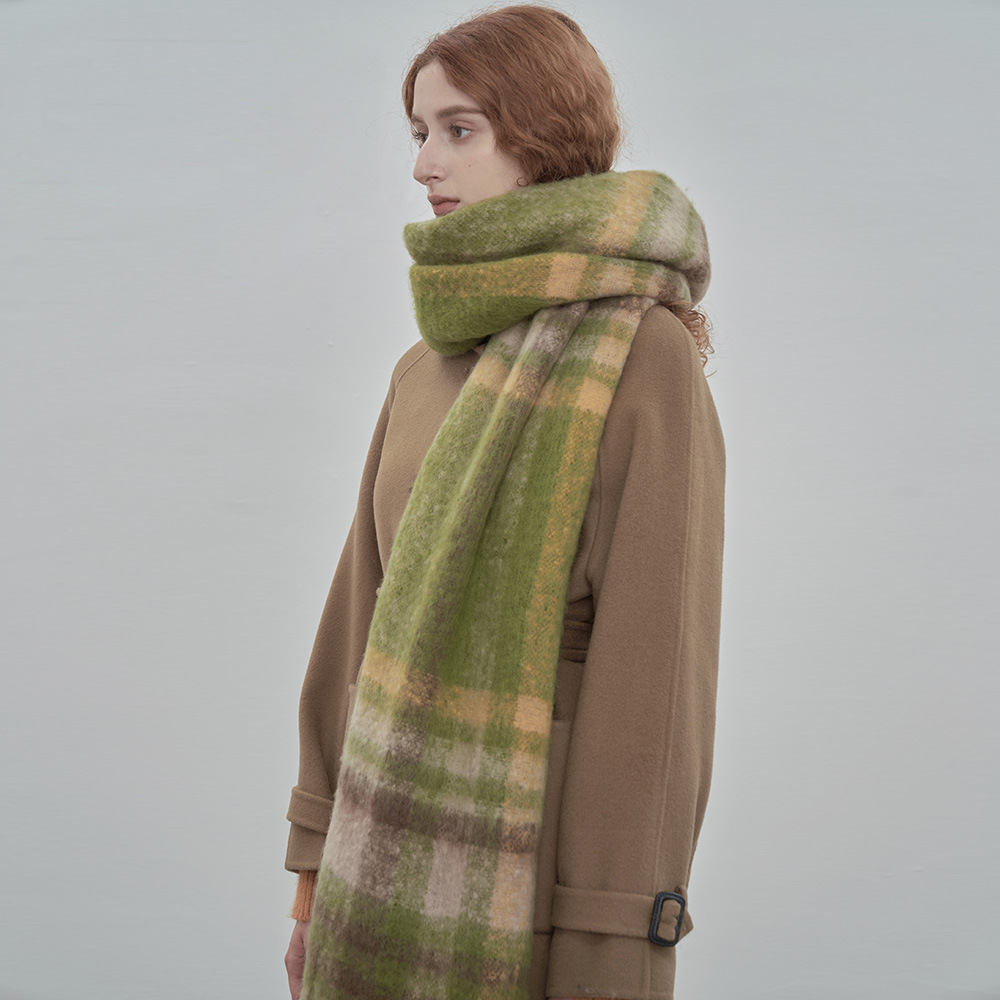 FS001387 ALLCH Classic Plaid Cashmere Scarf - Image 5