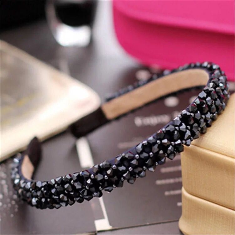 AL000235 Luxury Rhinestone Crystal Diamond Hair Hoop For Women - Image 4