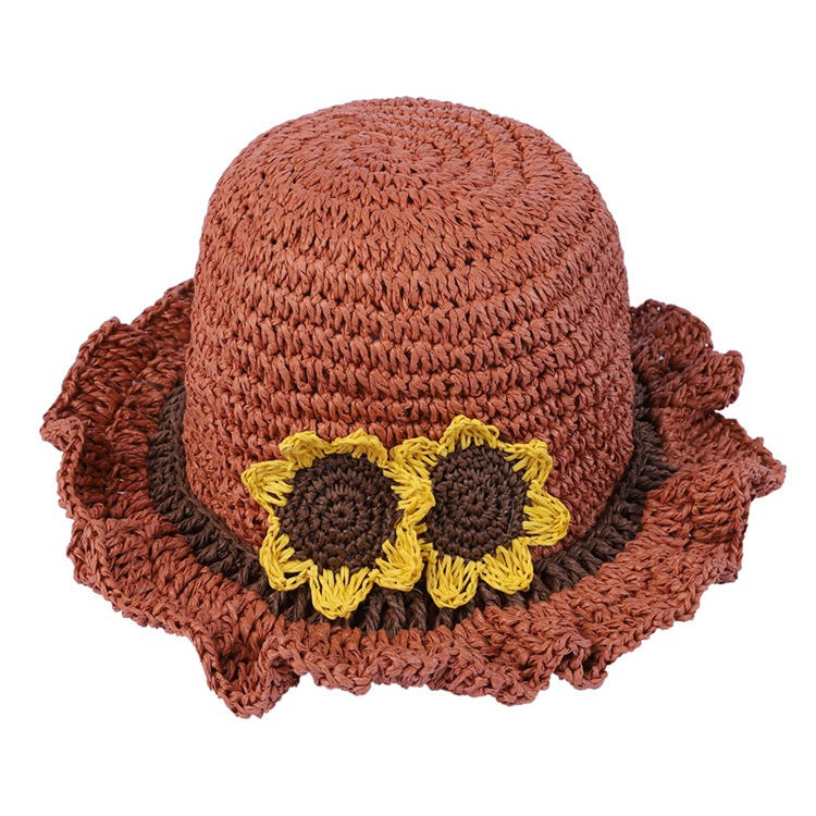 AL001324 ALLCH Girl‘s Crochet Bucket Hat - Image 8