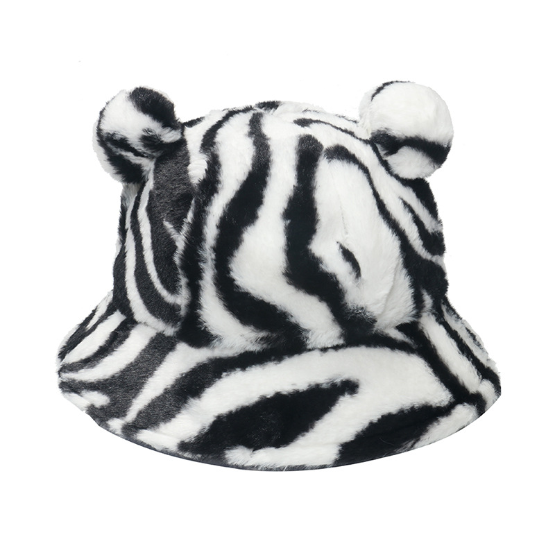 AL001325 ALLCH Girls Leopard Print Hat With Cute Bear Year - Image 8