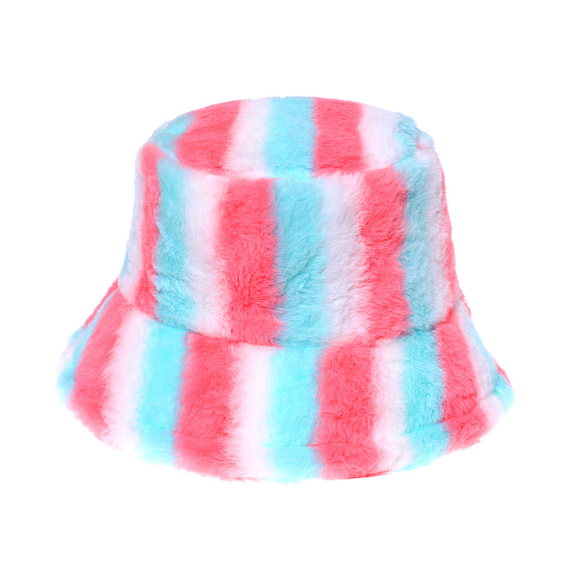 AL001363 ALLCH Girls' Soft Fluffy Faux Fur Bucket Hat - Image 8