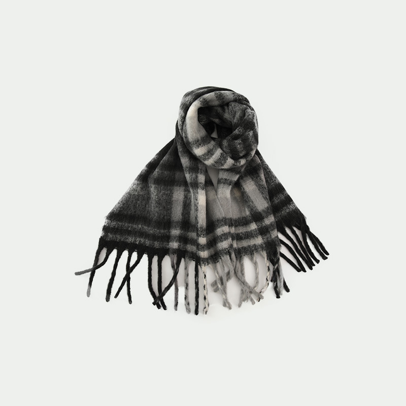 FS001387 ALLCH Classic Plaid Cashmere Scarf - Image 4