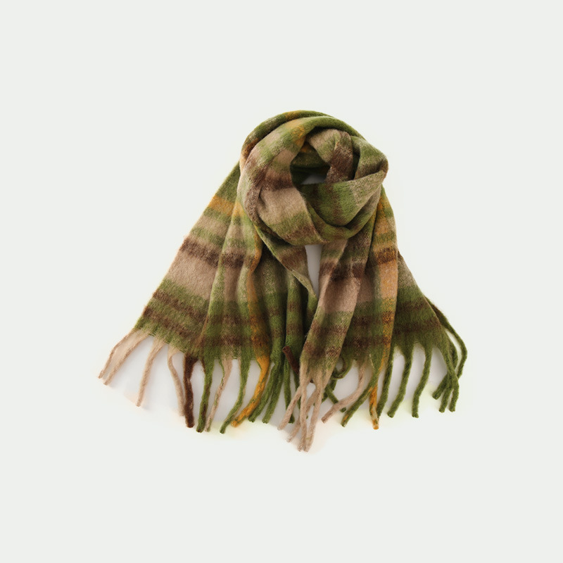 FS001387 ALLCH Classic Plaid Cashmere Scarf - Image 3