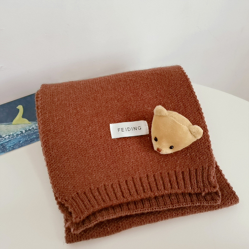 FS001403 ALLCH Cartoon Bear Scarf - Image 6