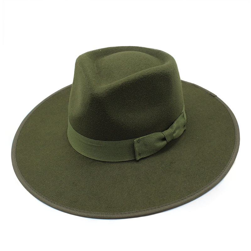 AL001001 ALLCH Unisex Classic Jazz Hat Wide Brim Felt Fedora Panama Hat - Image 4