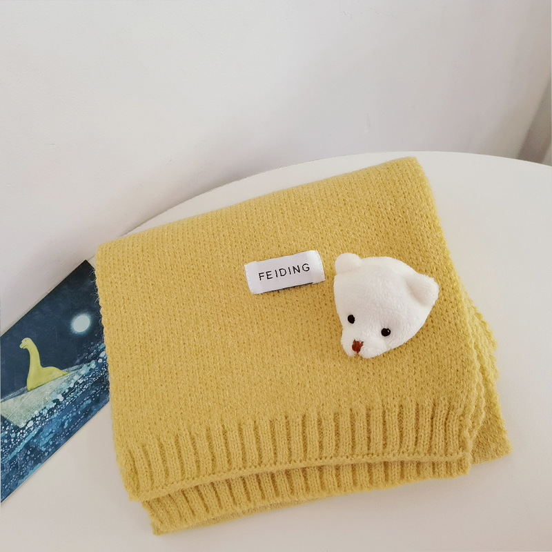 FS001403 ALLCH Cartoon Bear Scarf - Image 3