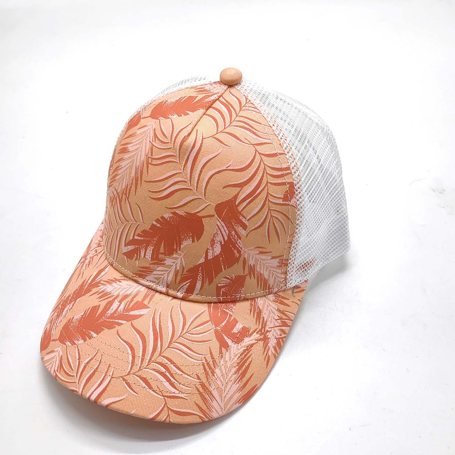 TGA8614 Allch Toddler Snapback Baseball Cap Leaf Print Kids Snapback Hat For Baby