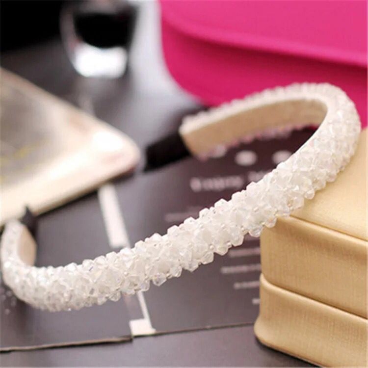 AL000235 Luxury Rhinestone Crystal Diamond Hair Hoop For Women - Image 5
