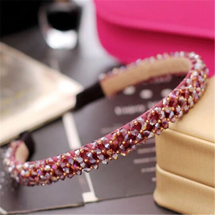 AL000235 Luxury Rhinestone Crystal Diamond Hair Hoop For Women - Image 6