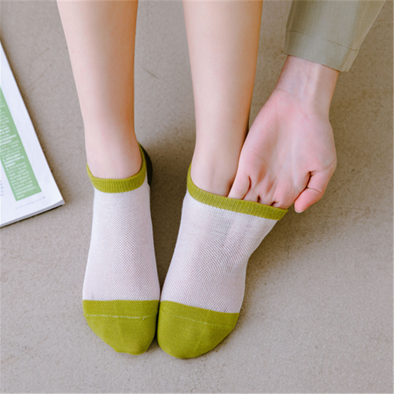 AL000957 ALLCH Fashion Summer Street Colorful Thin Transparent Silk Crystal Socks for Female - Image 11