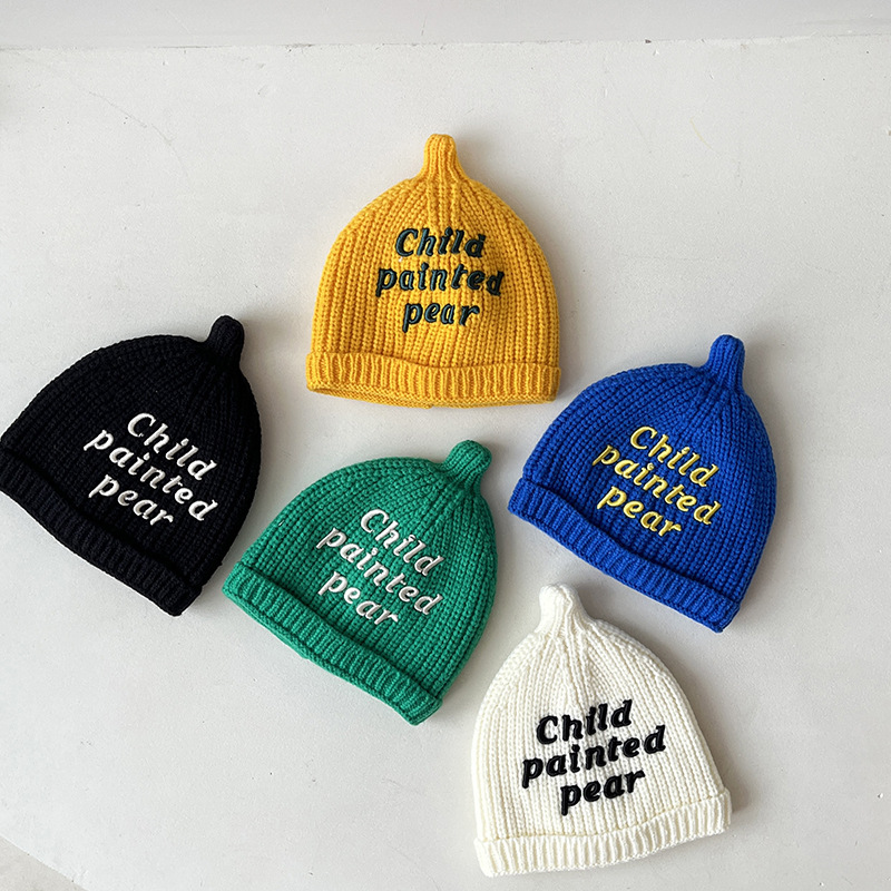 AL001356 ALLCH Baby Toddlers Winter Soft Embroidery Beanie